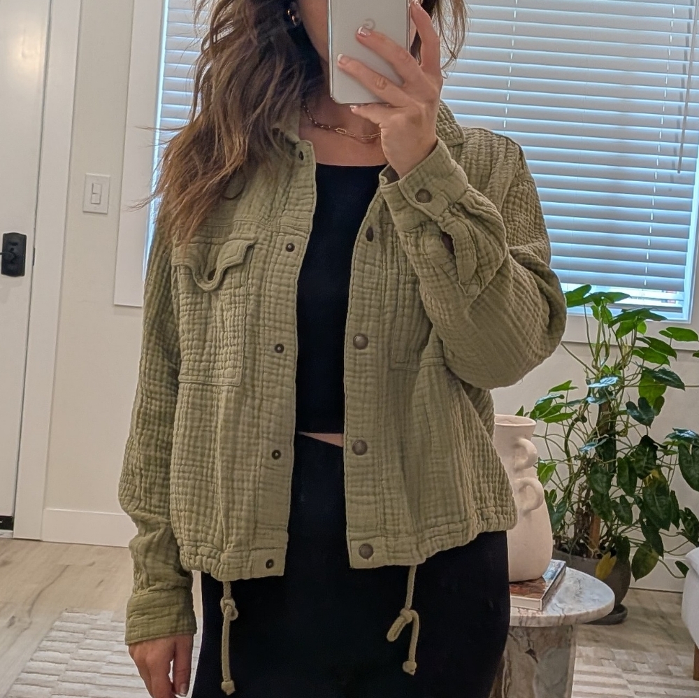 Olive Green Quilted Women's Jacket
